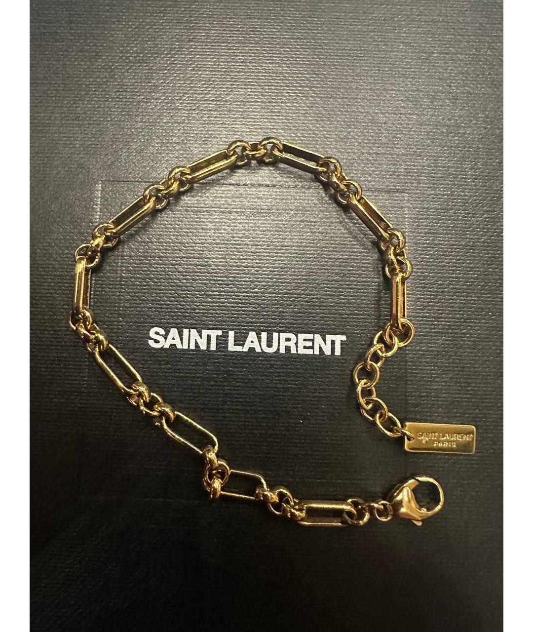 SAINT LAURENT Золотой браслет, фото 6