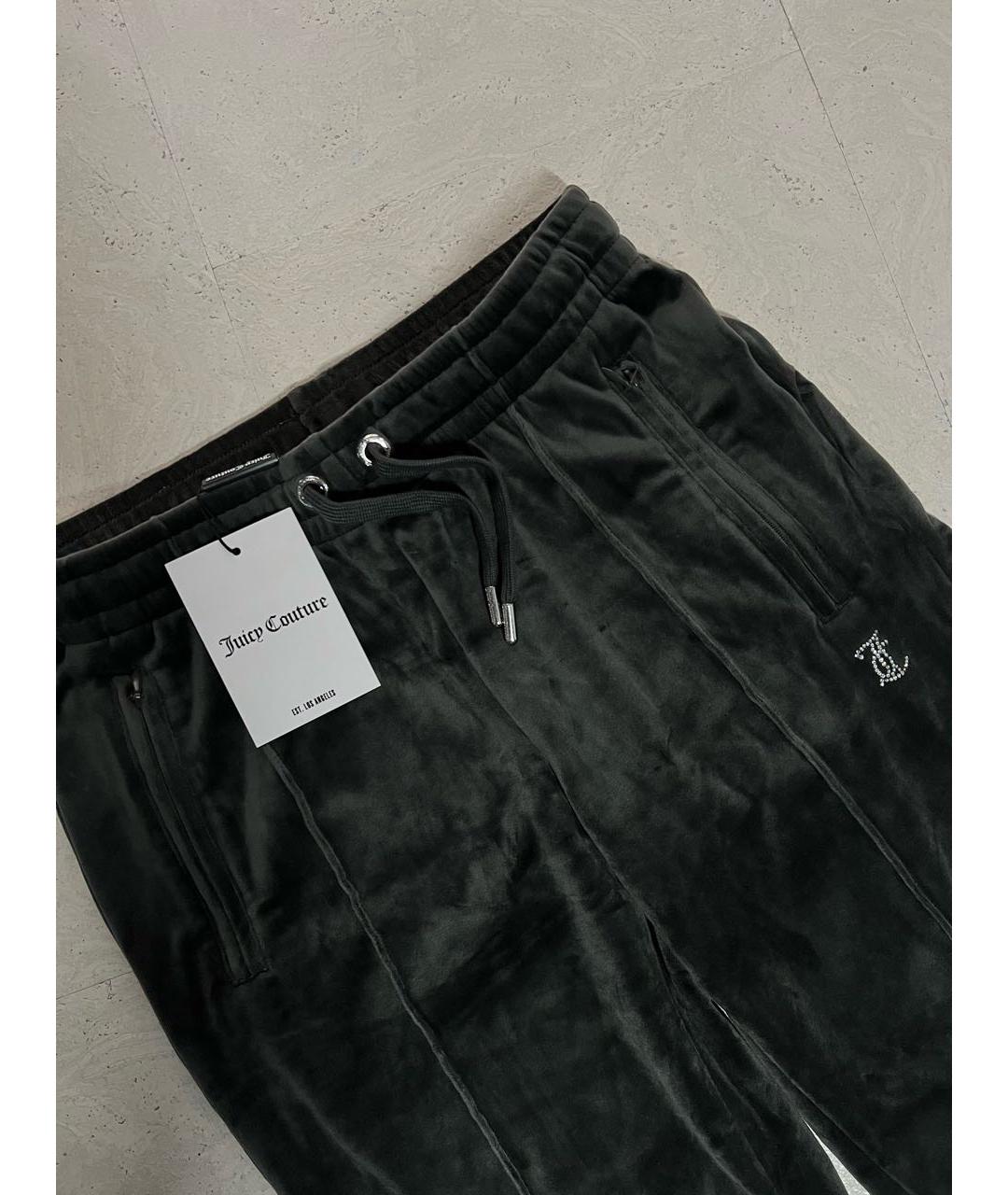 JUICY COUTURE Антрацитовый велюровый спортивные костюмы, фото 7