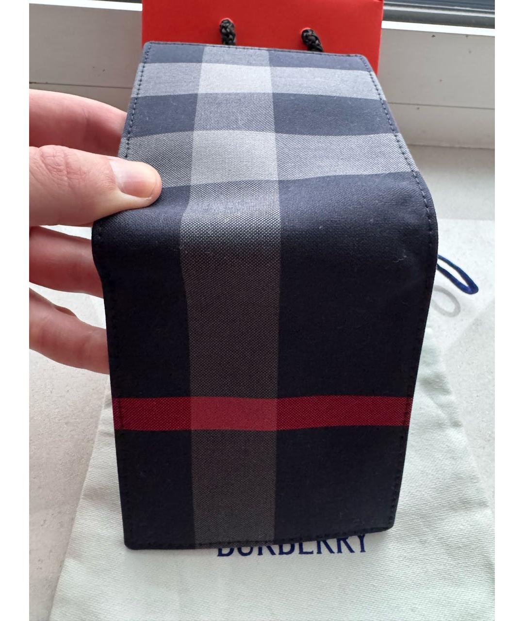 BURBERRY Темно-синий кожаный кошелек, фото 4