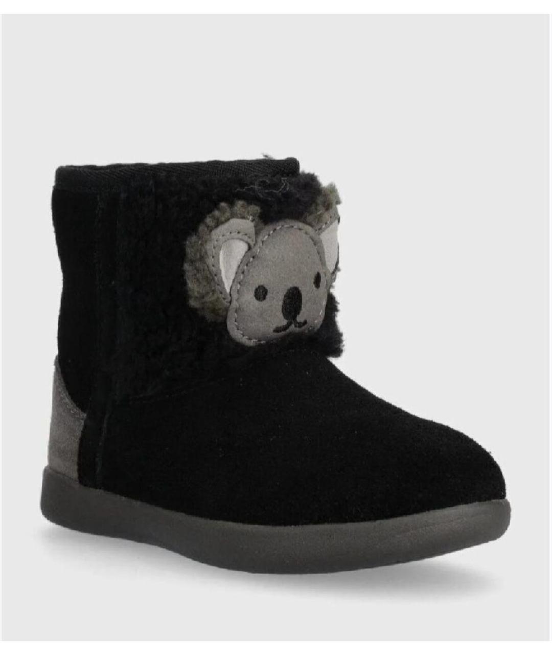 UGG AUSTRALIA Черные кожаные сапоги, фото 4