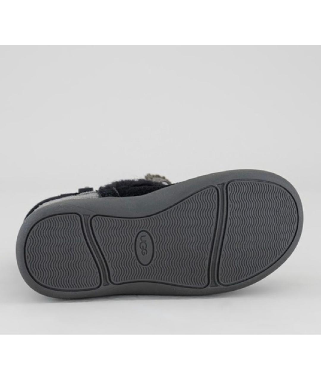 UGG AUSTRALIA Черные кожаные сапоги, фото 5