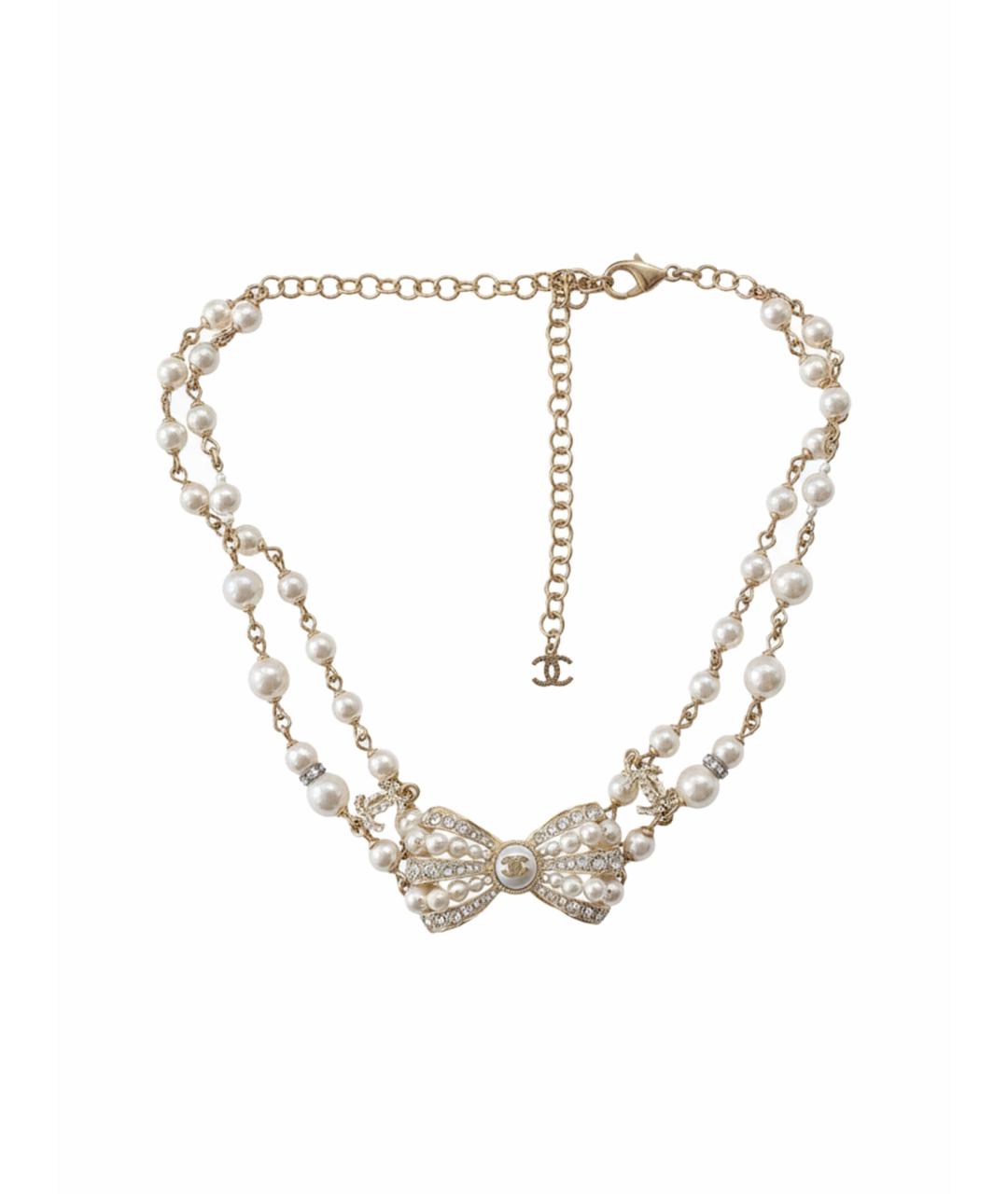 CHANEL Золотое металлическое колье, фото 1