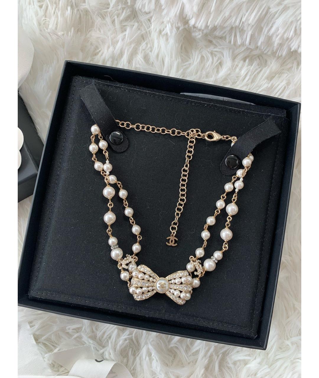 CHANEL Золотое металлическое колье, фото 2