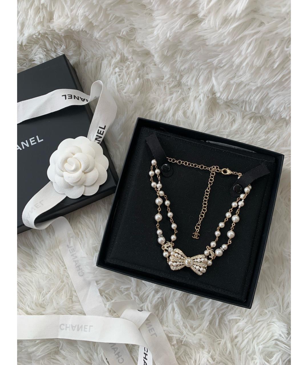 CHANEL Золотое металлическое колье, фото 7