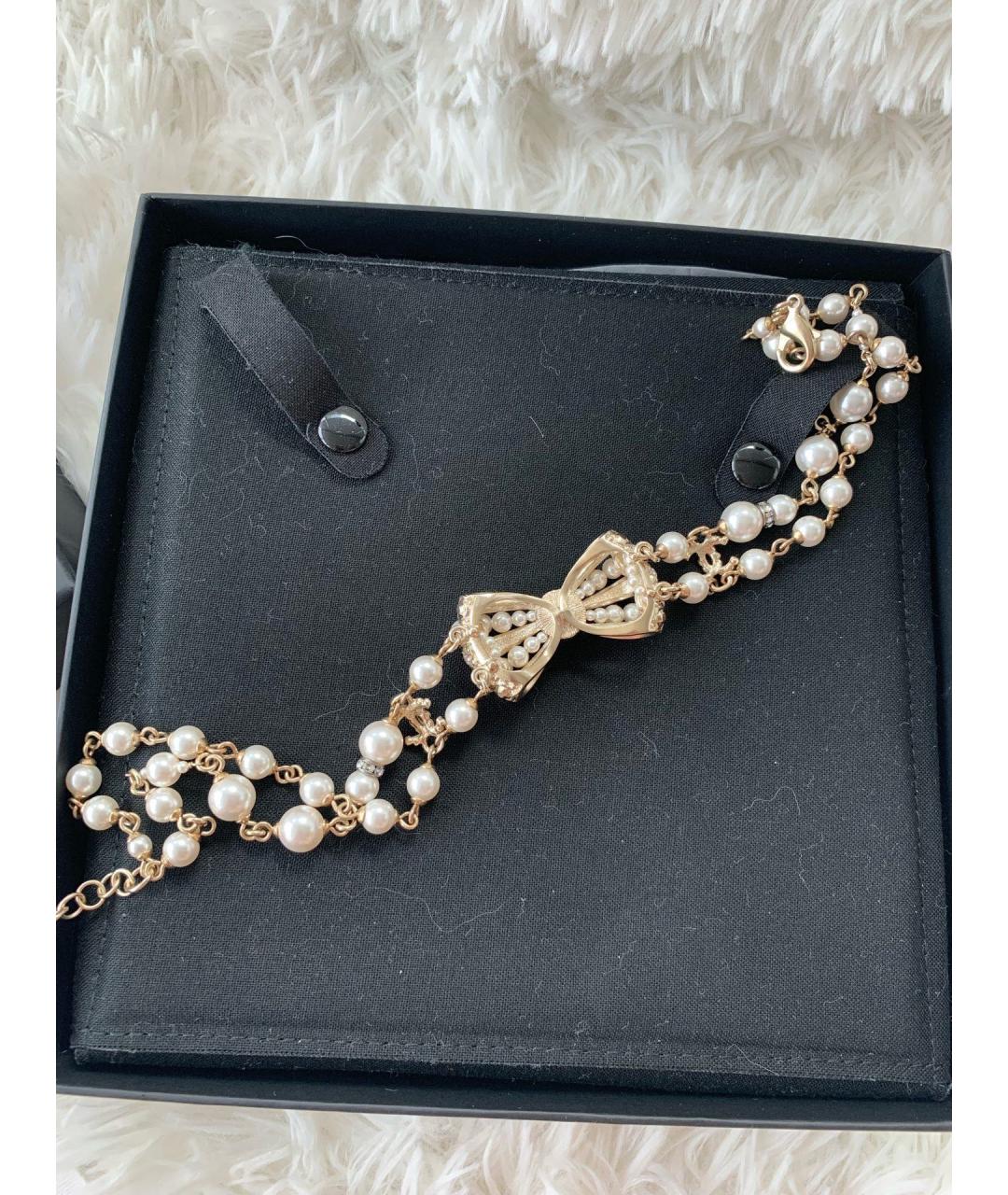 CHANEL Золотое металлическое колье, фото 3