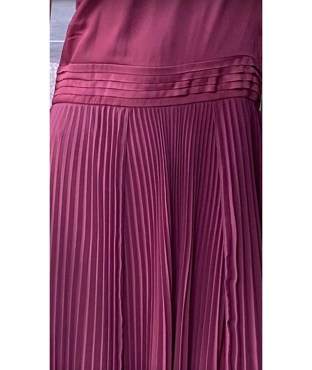 MAX MARA Бордовое полиэстеровое платье, фото 4