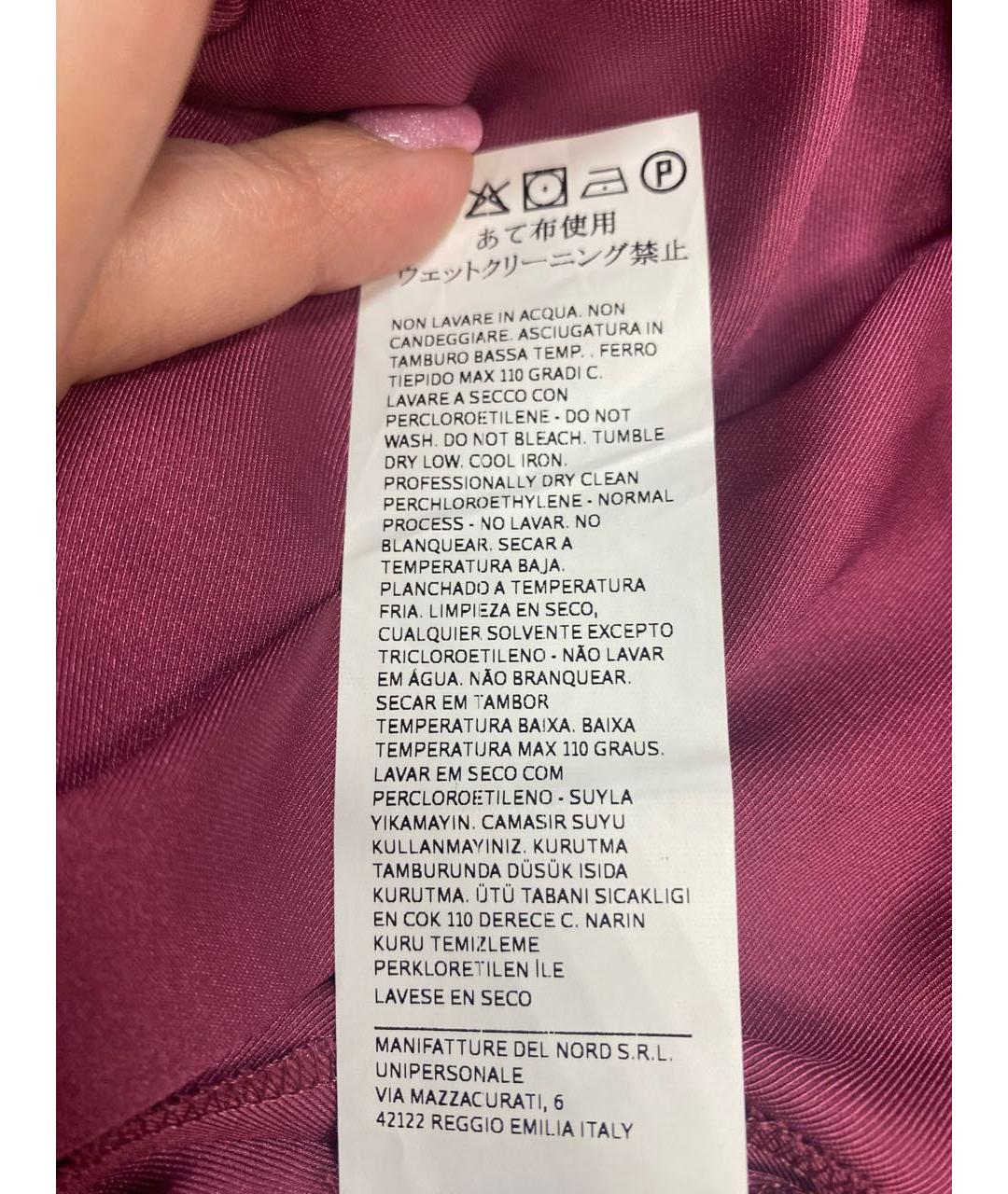 MAX MARA Бордовое полиэстеровое платье, фото 6