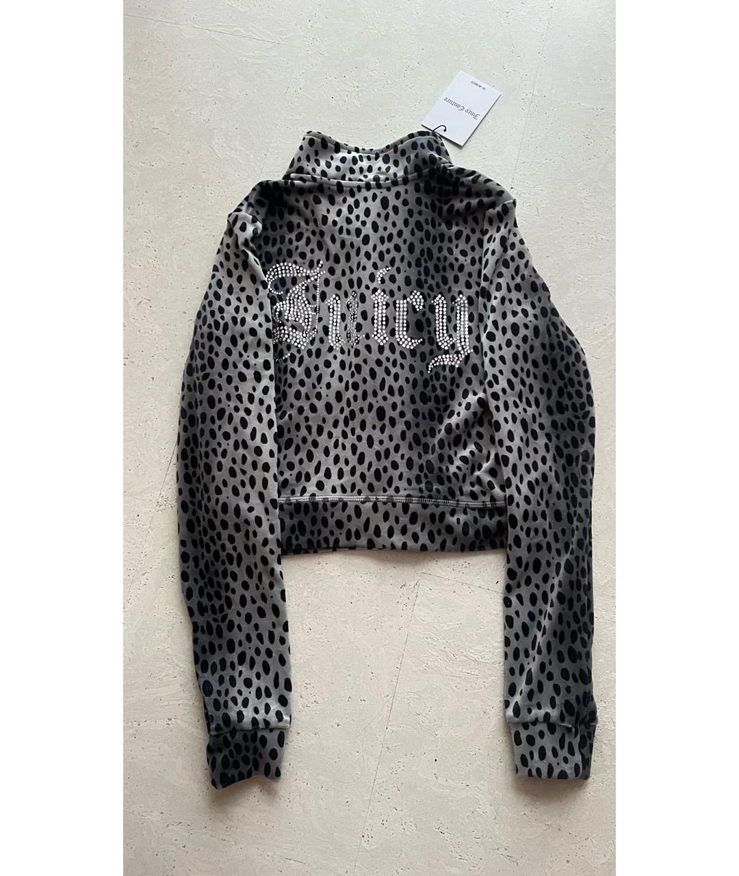 JUICY COUTURE Антрацитовый велюровый спортивные костюмы, фото 3