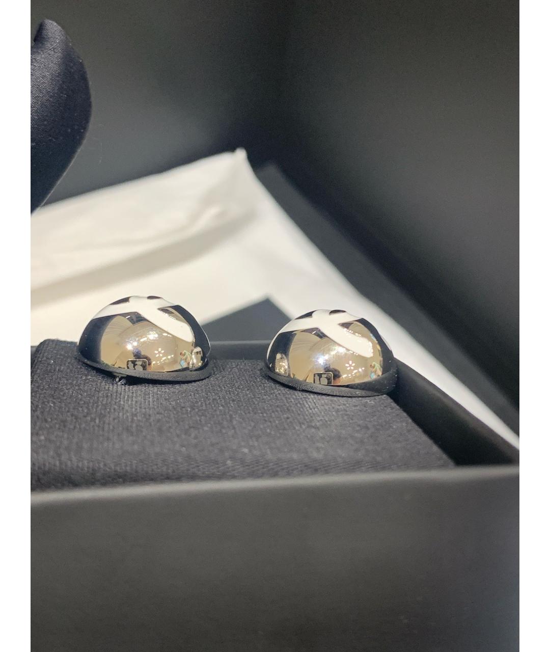 CHANEL Серебряные металлические серьги, фото 4