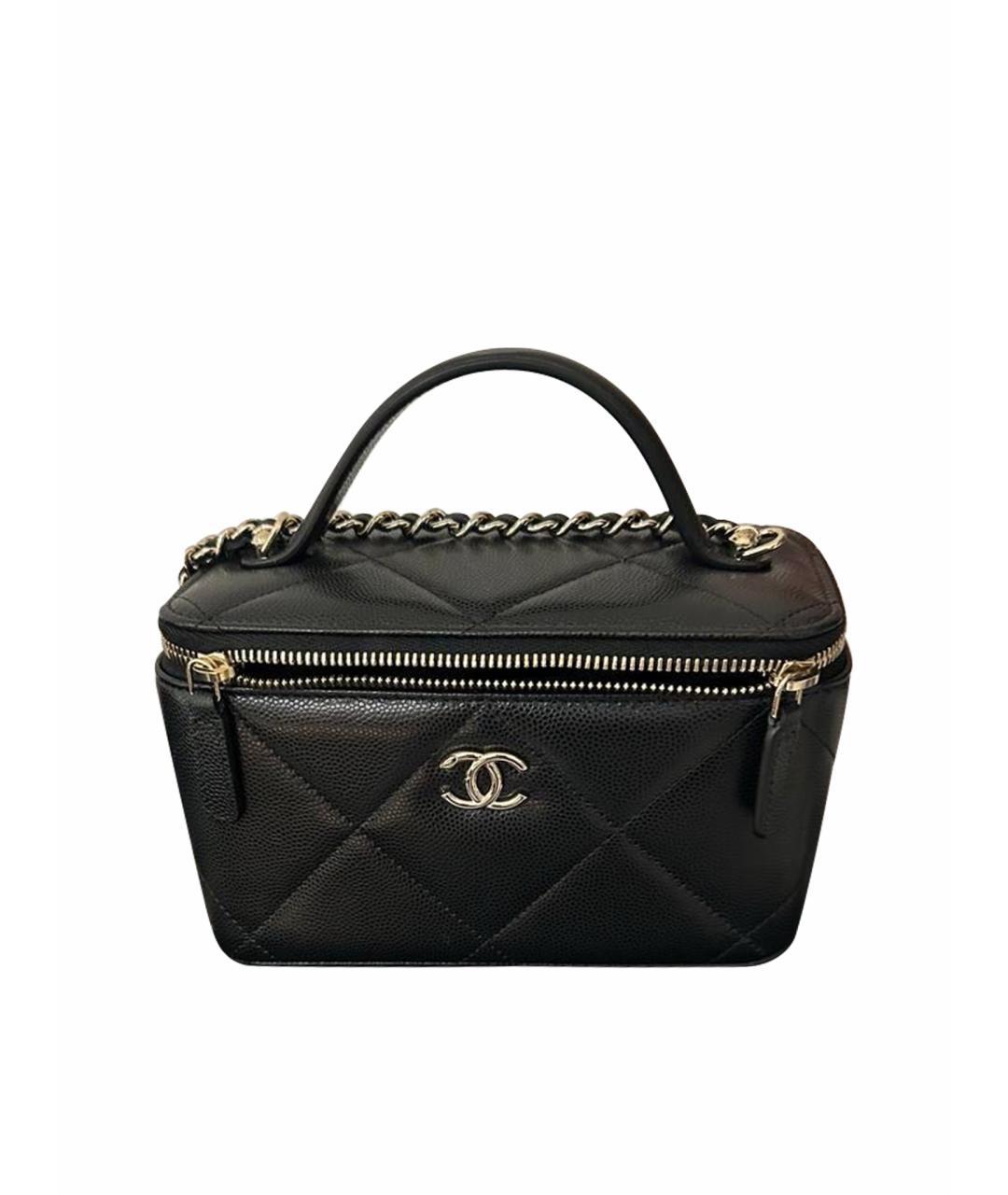 CHANEL Черная кожаная сумка через плечо, фото 1