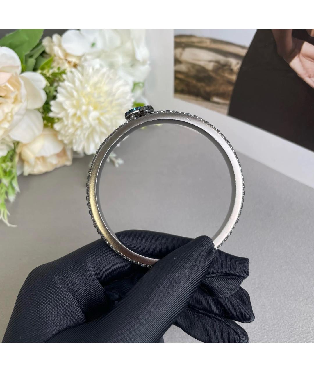 CHANEL Серебрянный металлический браслет, фото 4