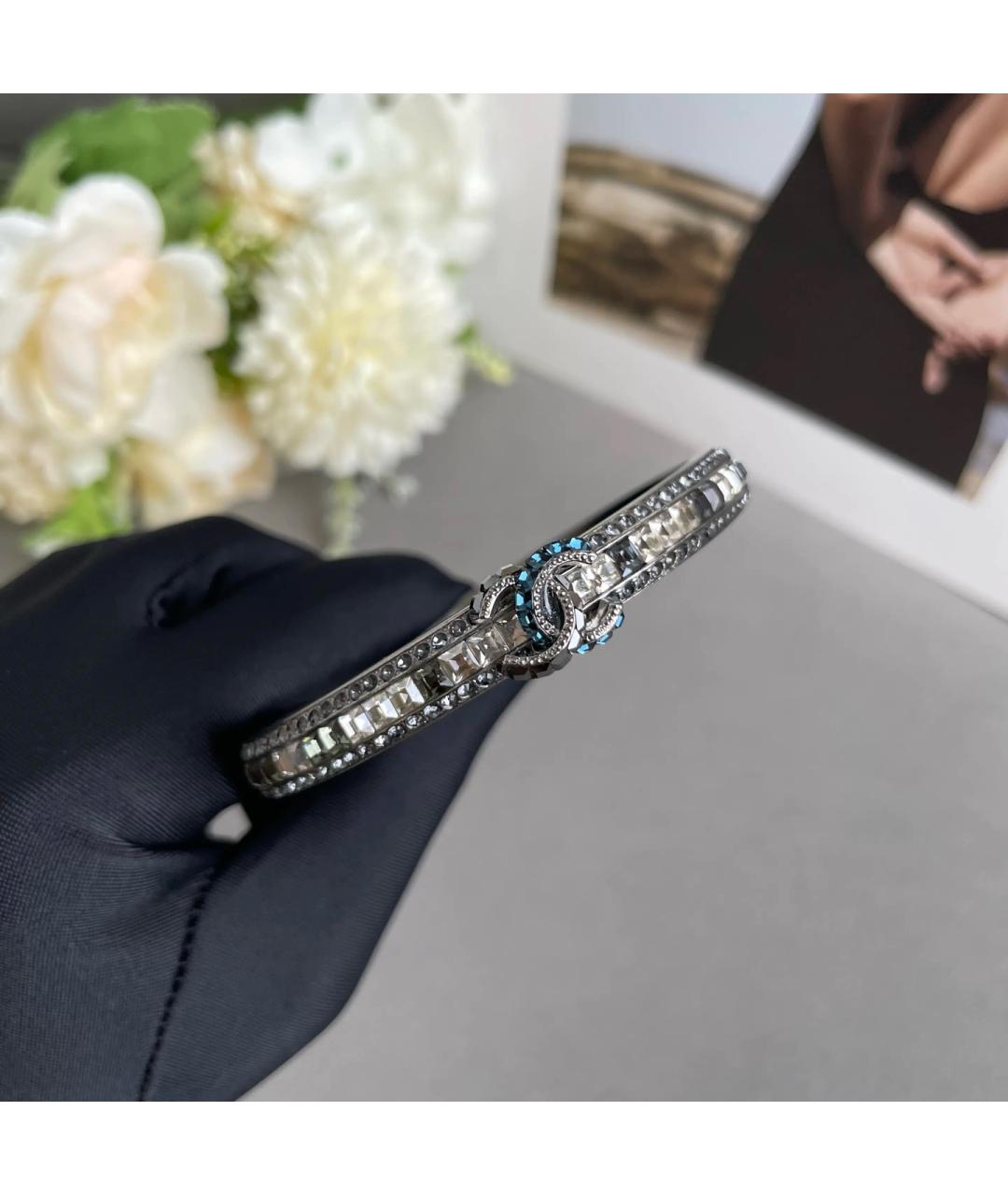 CHANEL Серебрянный металлический браслет, фото 2