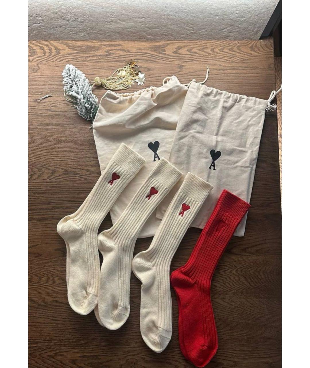 Ami Paris Белые носки, чулки и колготы, фото 4