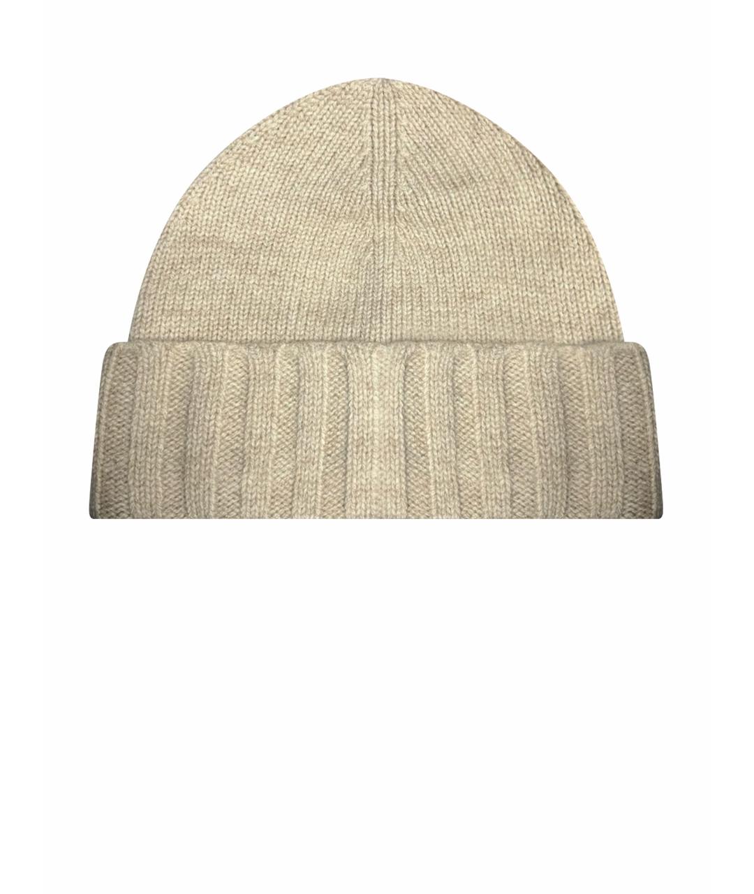 ZEGNA Бежевая кашемировая шапка, фото 1