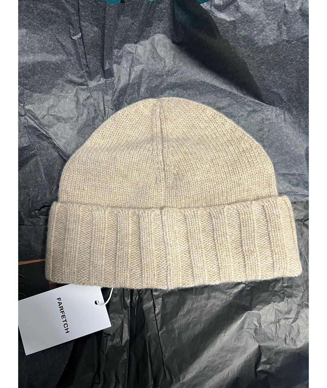 ZEGNA Бежевая кашемировая шапка, фото 2