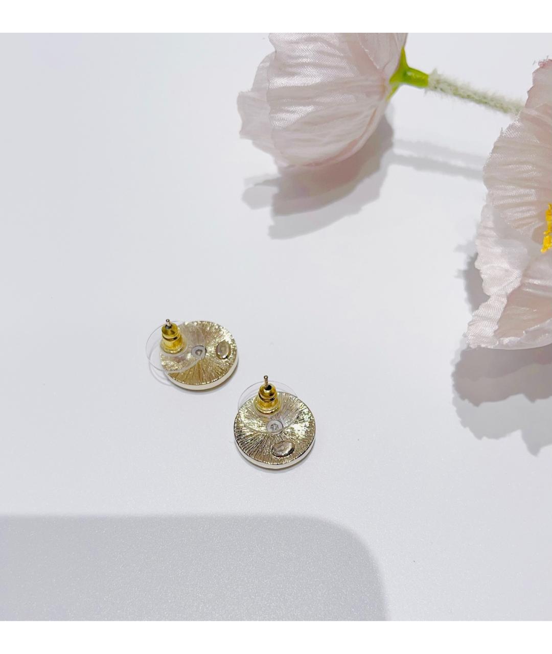 CHANEL Золотые металлические серьги, фото 3