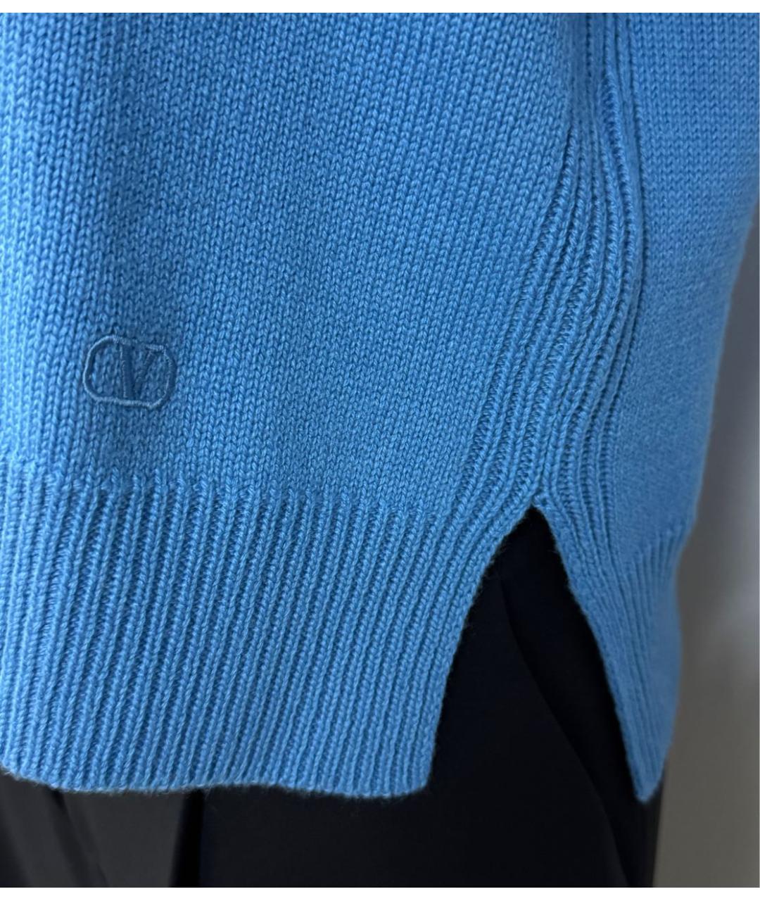 VALENTINO Голубой кашемировый джемпер / свитер, фото 4