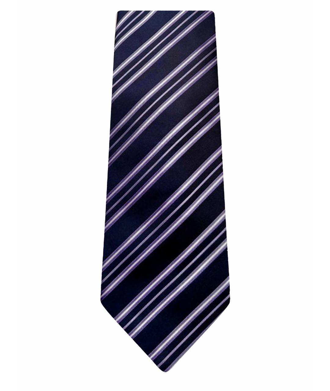 BRIONI Темно-синий шелковый галстук, фото 1