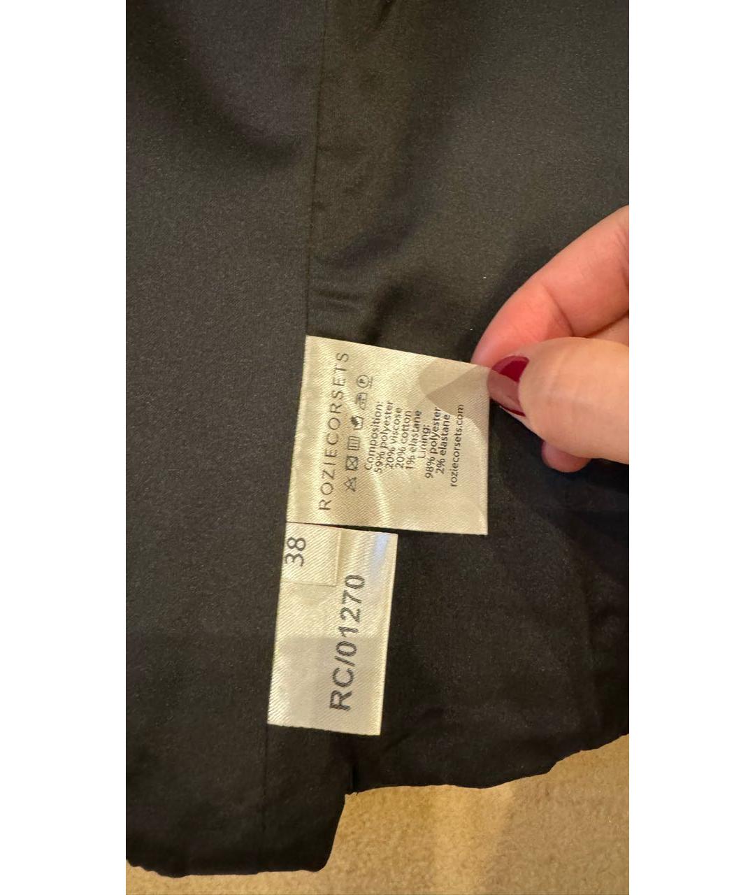 ROZIECORSETS Черный полиэстеровый корсет, фото 4