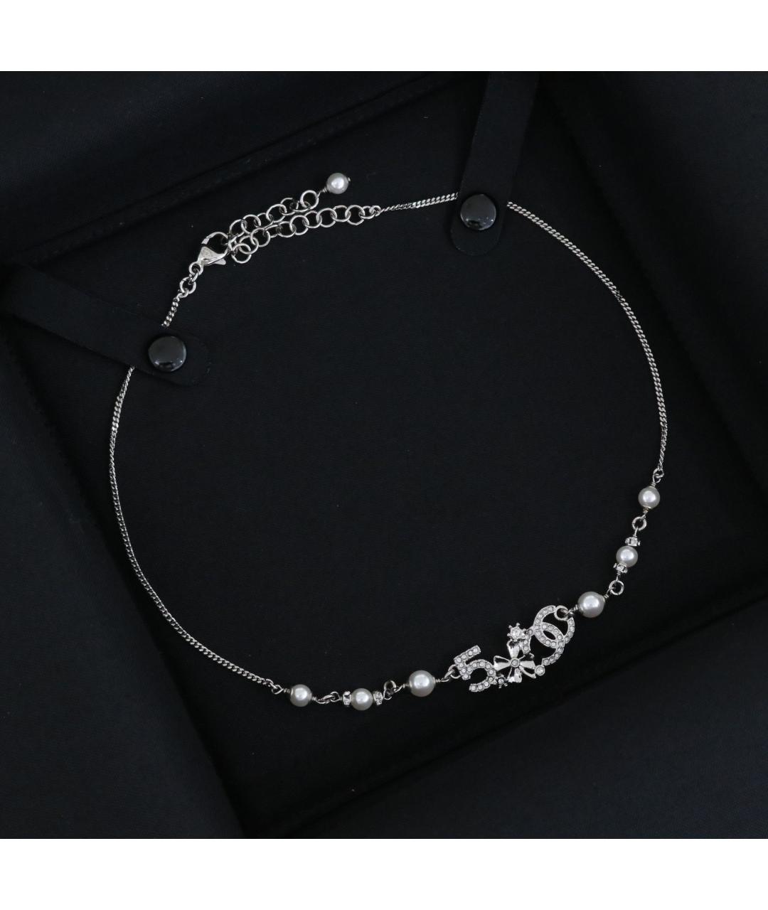 CHANEL Серебряное металлическое колье, фото 2