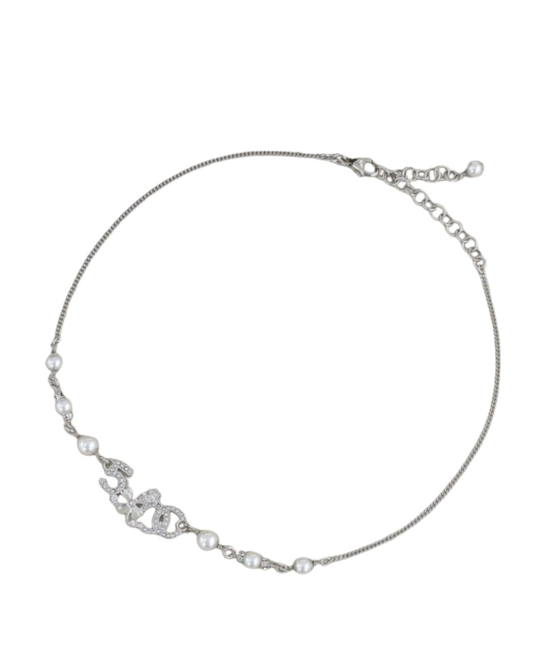 CHANEL Серебряное металлическое колье, фото 1