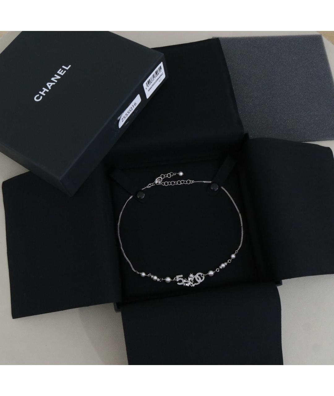 CHANEL Серебряное металлическое колье, фото 3