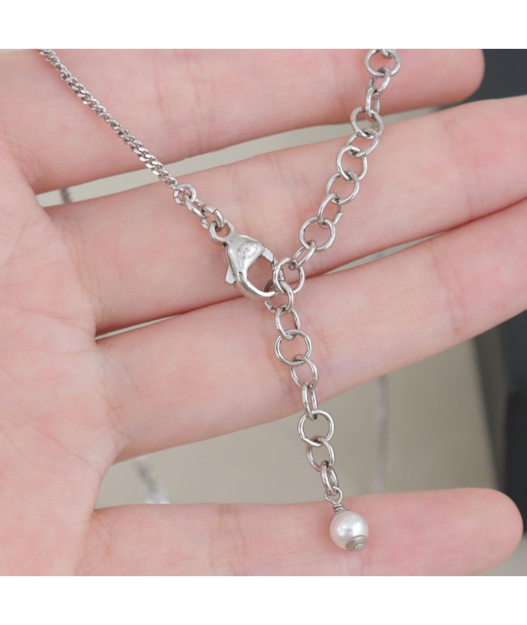 CHANEL Серебряное металлическое колье, фото 9