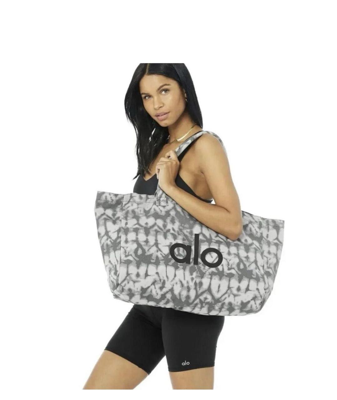 ALO YOGA Серая тканевая сумка тоут, фото 4