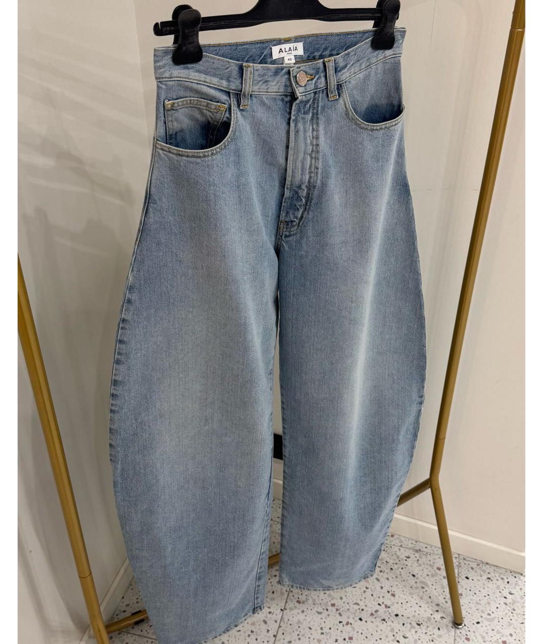 ALAIA Голубые прямые джинсы, фото 5