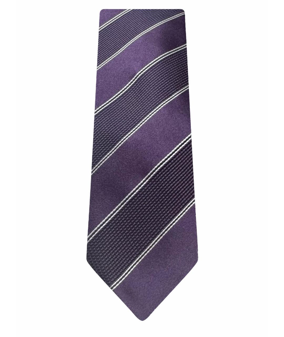 BRIONI Фиолетовый шелковый галстук, фото 1