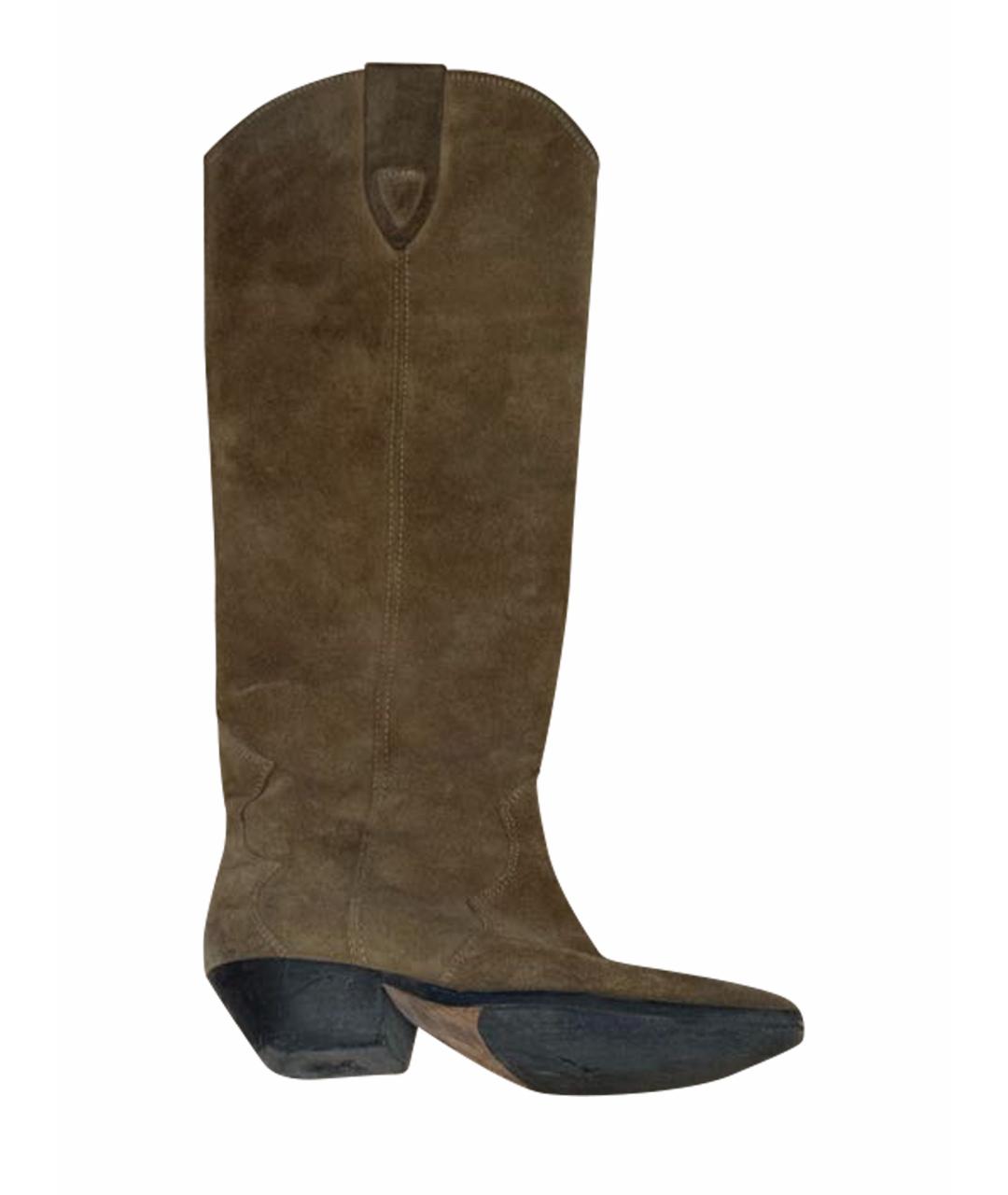 ISABEL MARANT Коричневые замшевые сапоги, фото 1