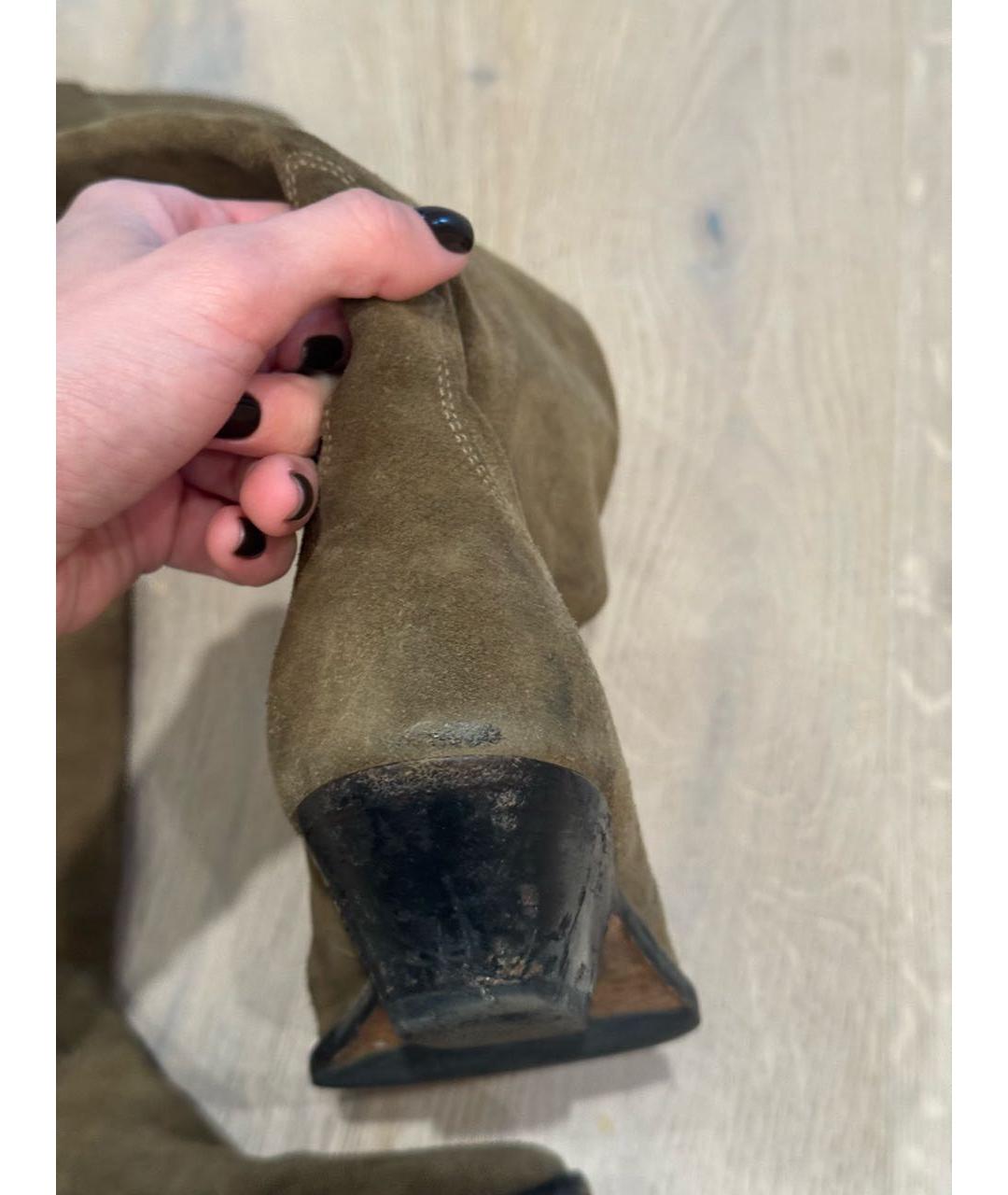 ISABEL MARANT Коричневые замшевые сапоги, фото 4