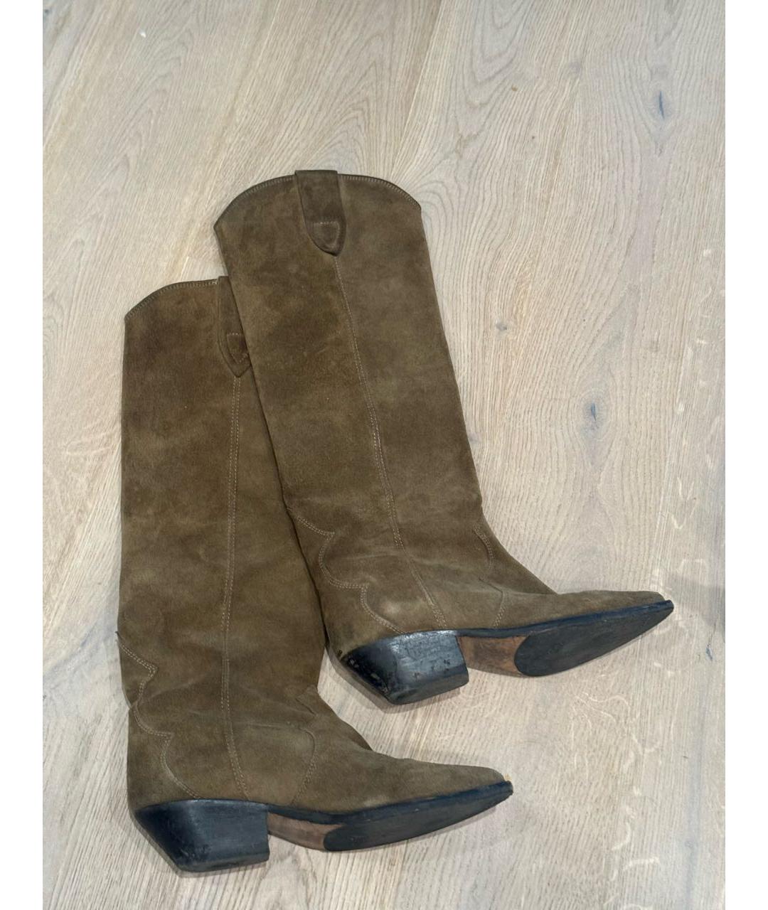 ISABEL MARANT Коричневые замшевые сапоги, фото 2