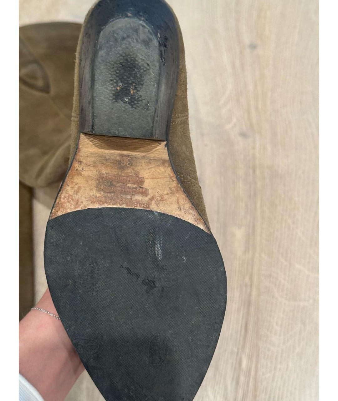 ISABEL MARANT Коричневые замшевые сапоги, фото 6