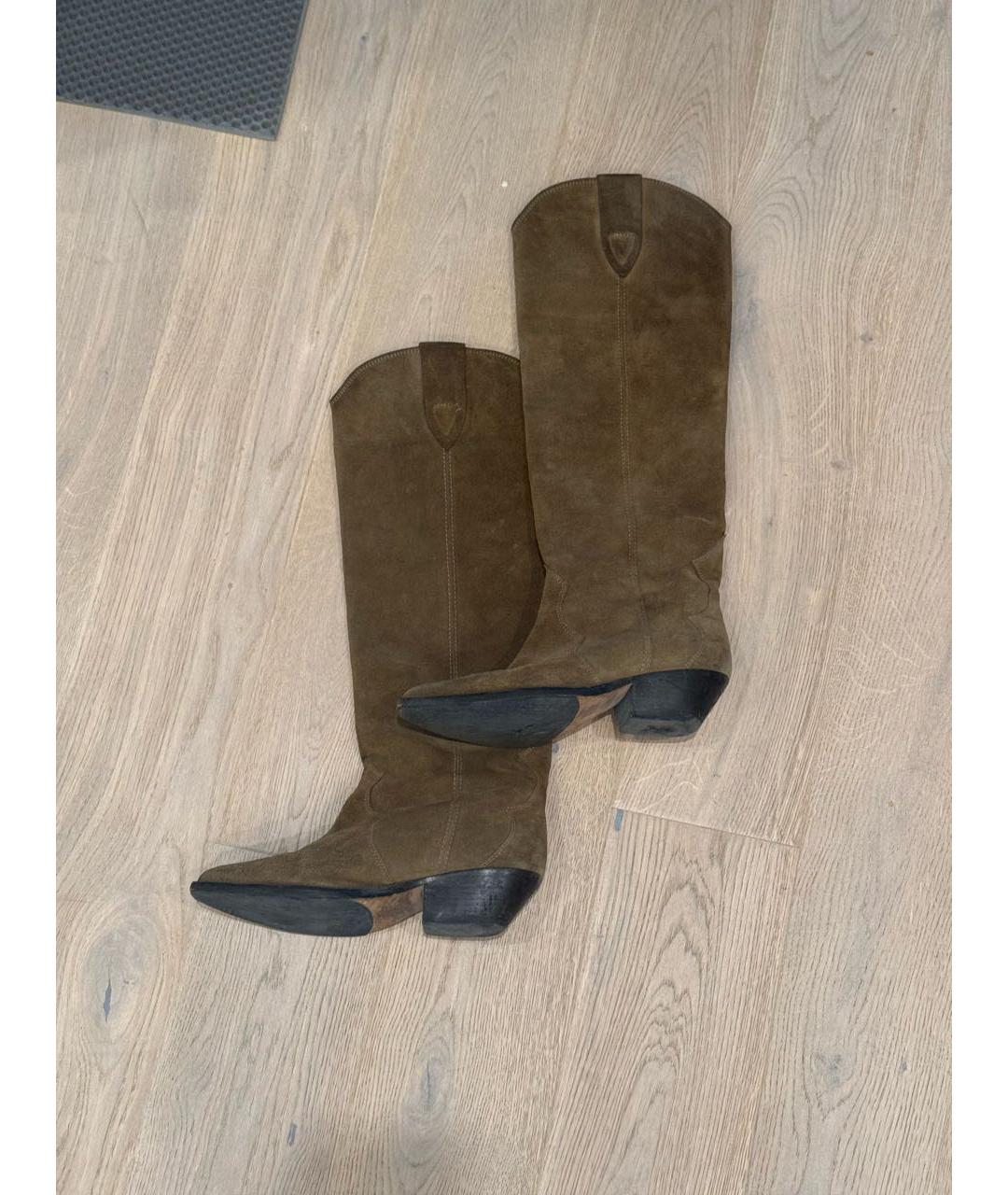 ISABEL MARANT Коричневые замшевые сапоги, фото 7