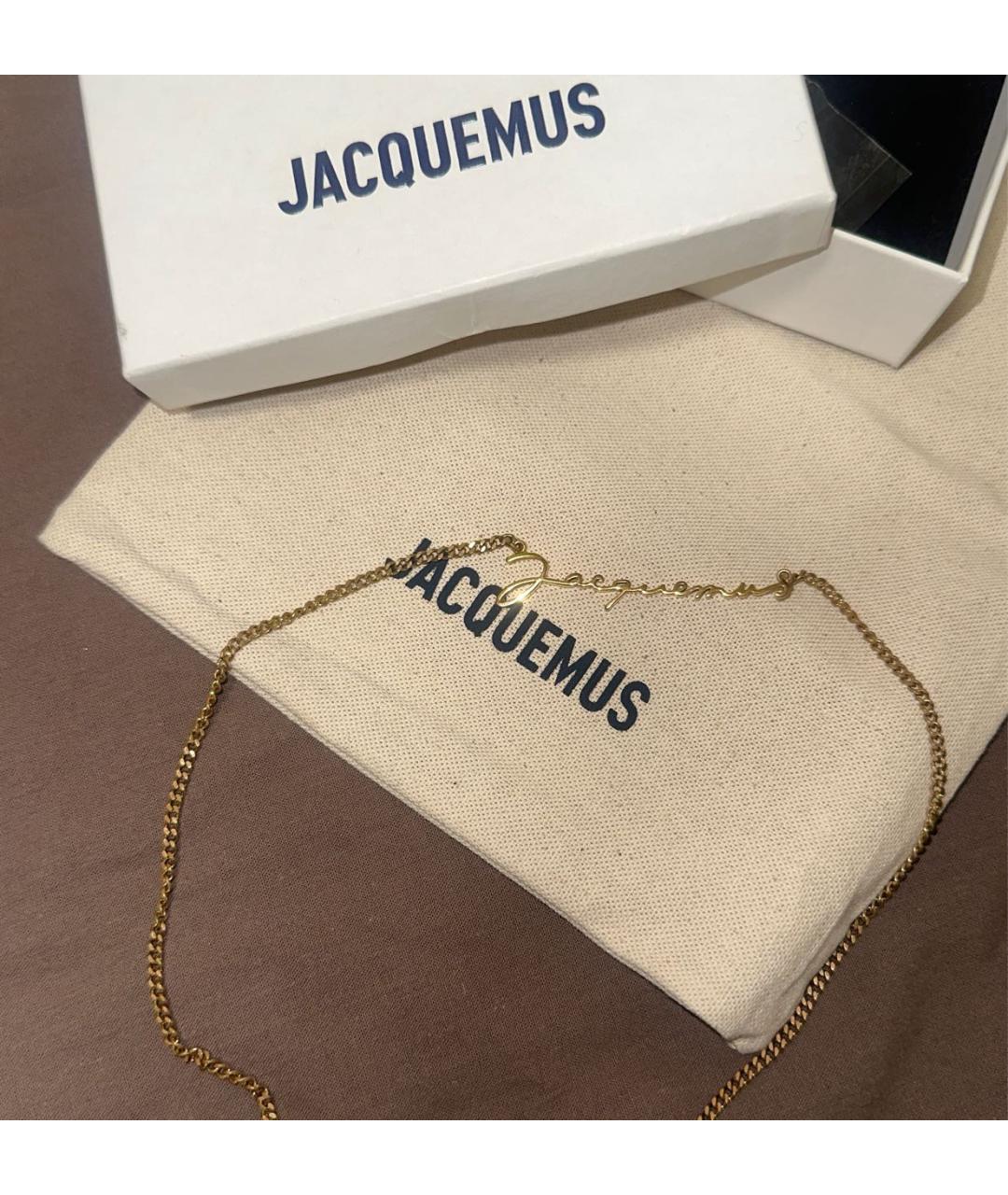 JACQUEMUS Золотая латунная подвеска, фото 2