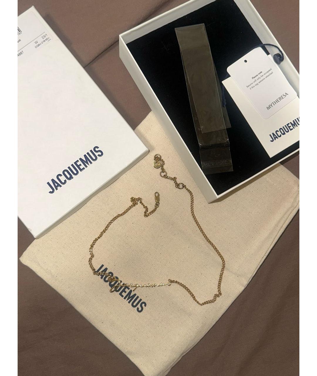 JACQUEMUS Золотая латунная подвеска, фото 3