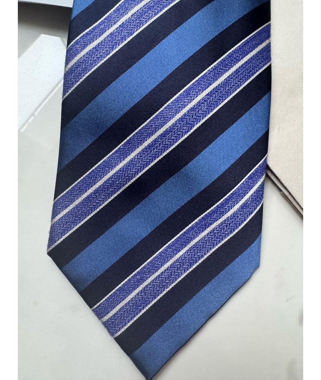 BRIONI Синий шелковый галстук, фото 5