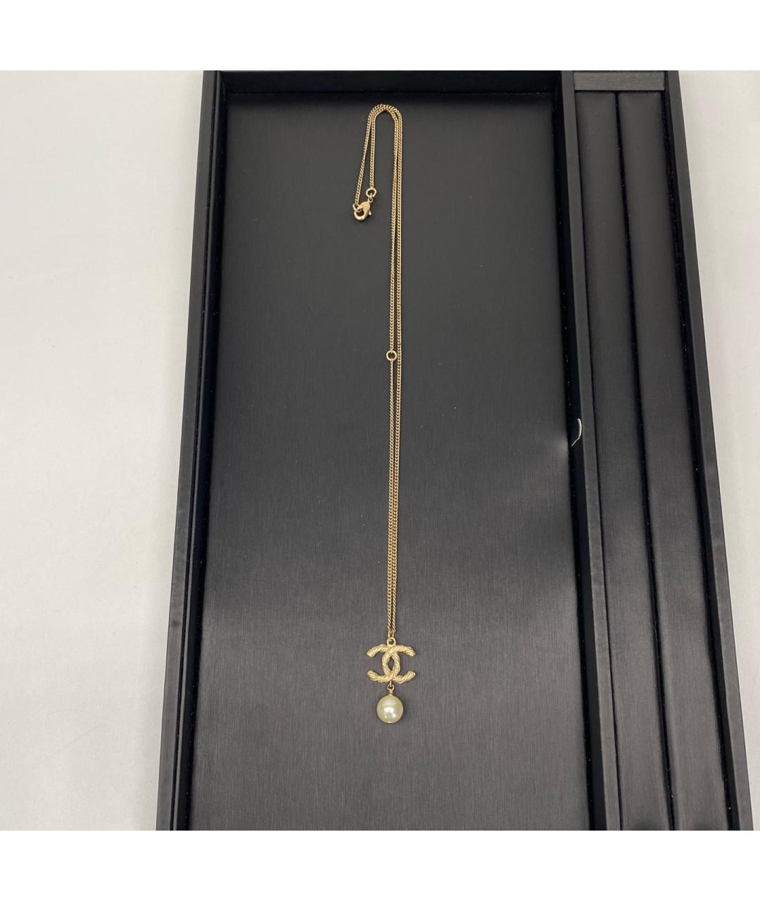 CHANEL Золотая металлическая подвеска, фото 2