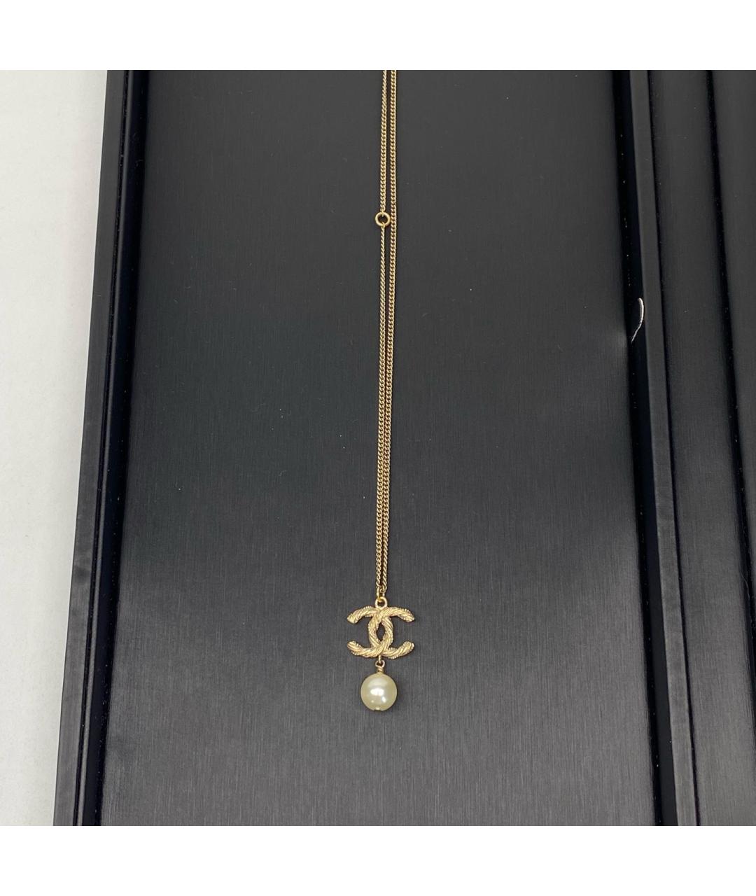 CHANEL Золотая металлическая подвеска, фото 3