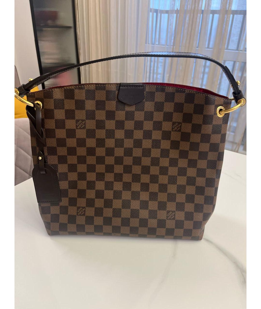 LOUIS VUITTON Коричневая сумка тоут, фото 5