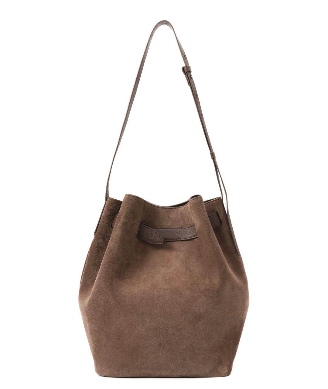 BRUNELLO CUCINELLI Коричневая замшевая сумка через плечо, фото 6