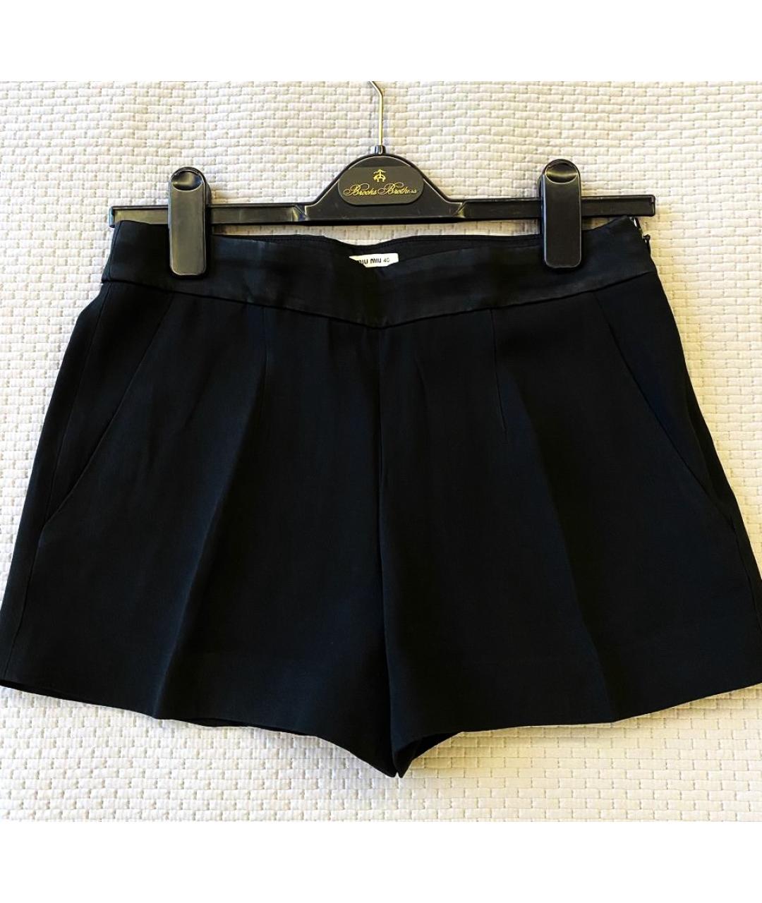 MIU MIU Черные ацетатные шорты, фото 3