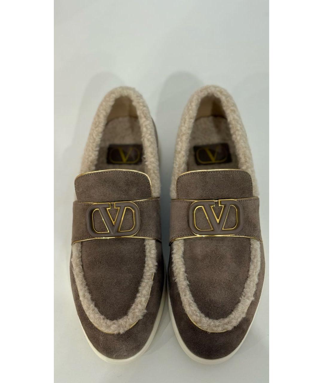 VALENTINO Бежевые замшевые лоферы, фото 2