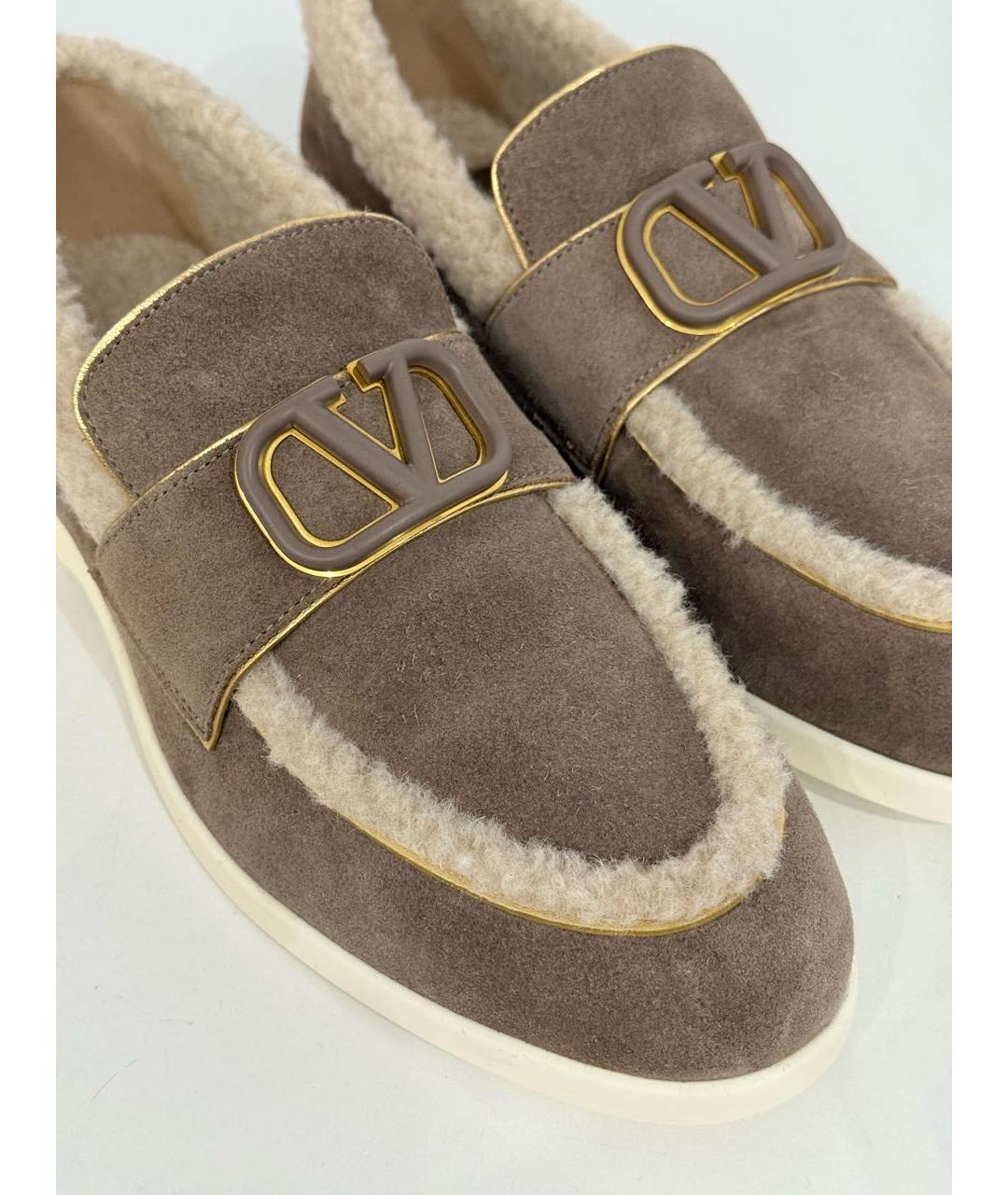 VALENTINO Бежевые замшевые лоферы, фото 3