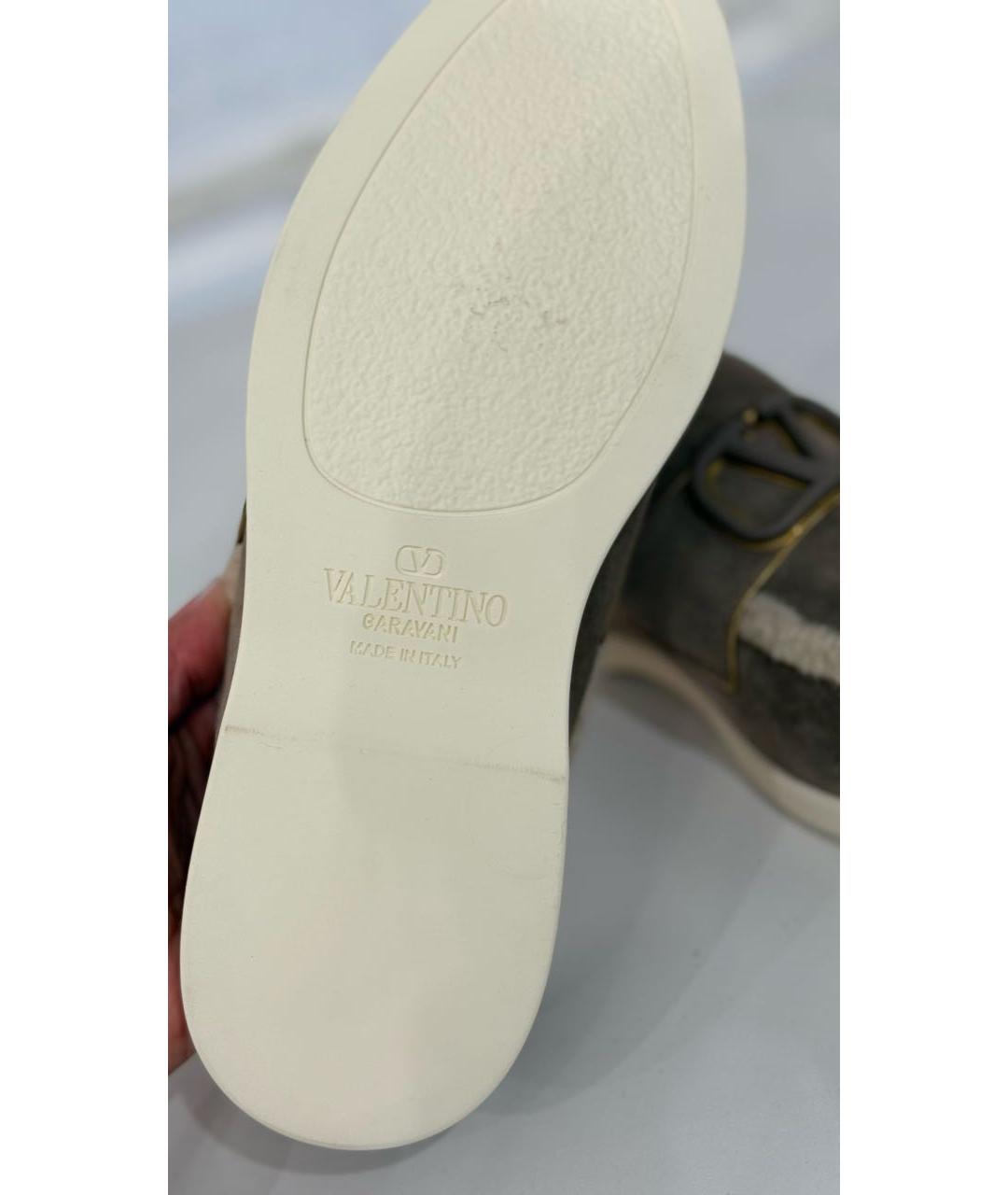 VALENTINO Бежевые замшевые лоферы, фото 4