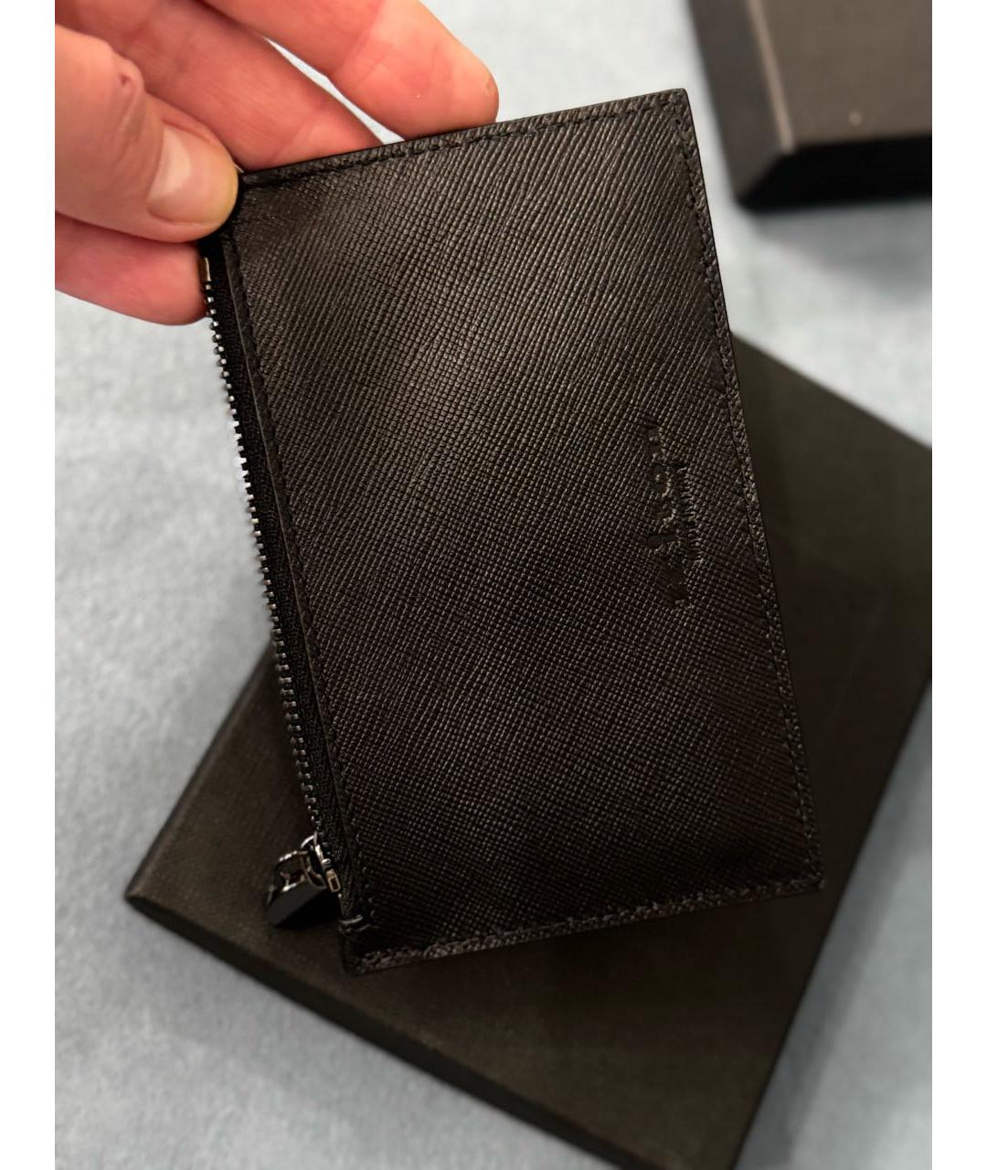 KITON Черный кожаный кардхолдер, фото 6