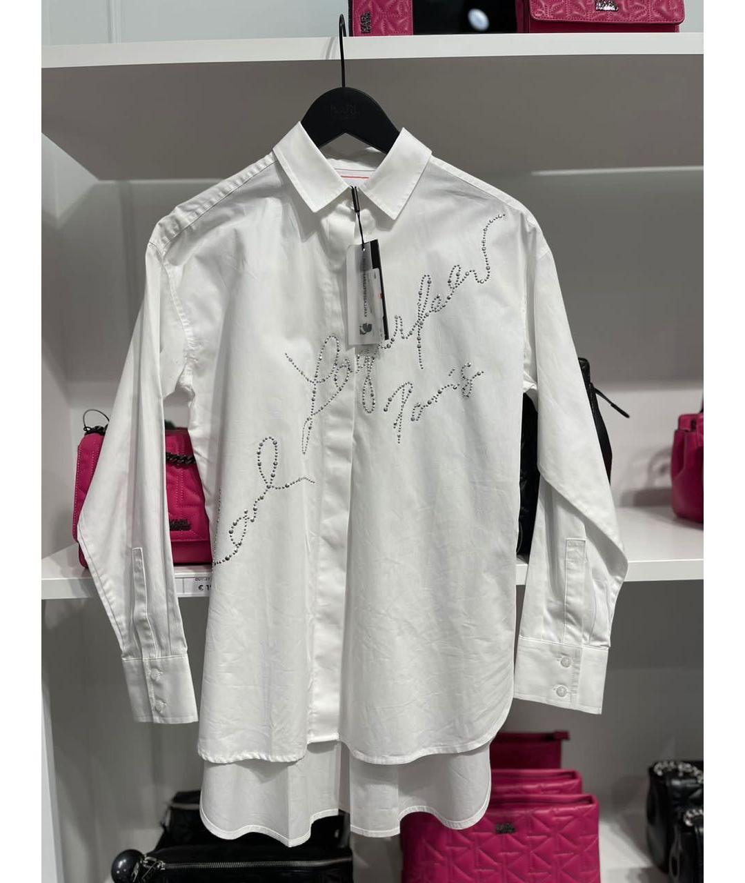 KARL LAGERFELD Белая хлопковая рубашка, фото 6