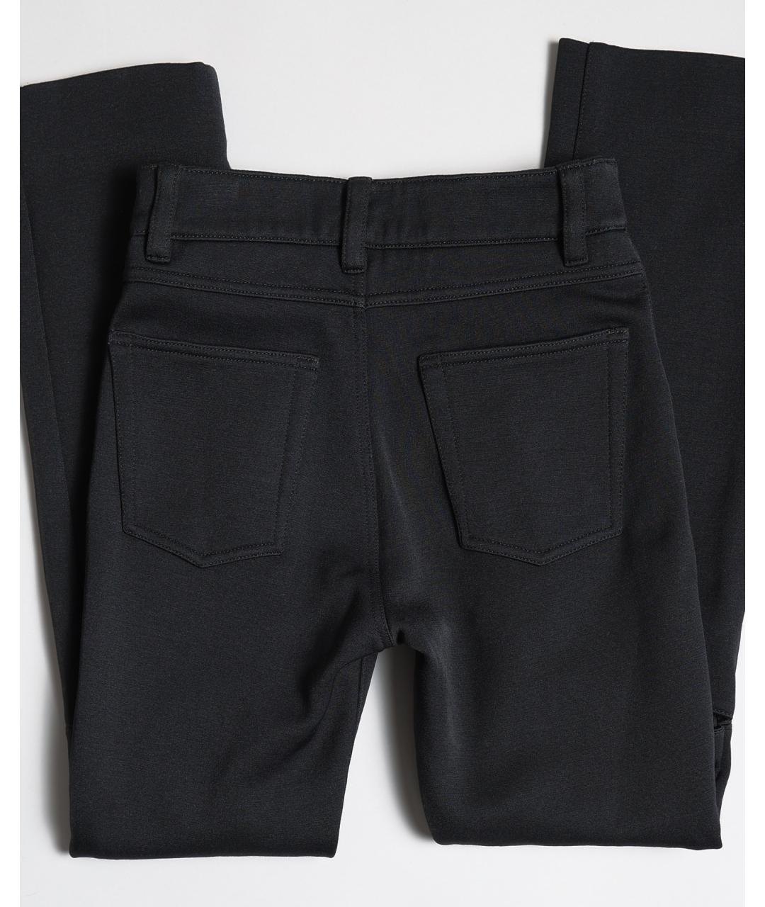 LOUIS VUITTON Черные хлопковые прямые брюки, фото 2