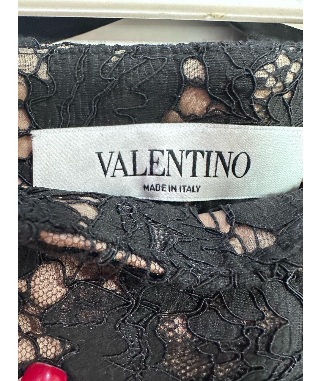 VALENTINO Черная хлопковая юбка миди, фото 4